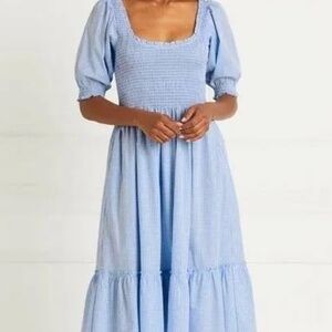 Hill House Louisa Nap Dress - Size XS - Blue Gingham